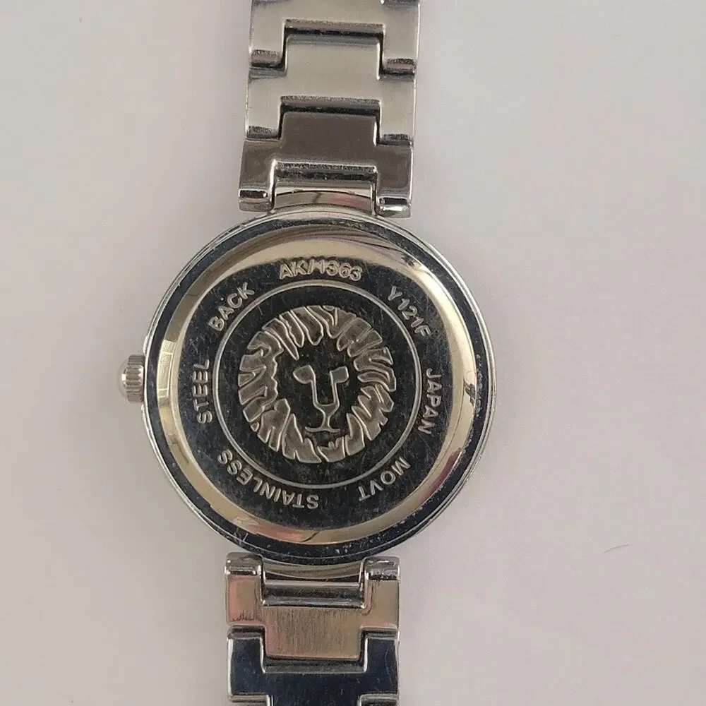 Anne Klein AK/1363 Y121F Womens Watch Silver Case Black Dial Stainless Bracelet